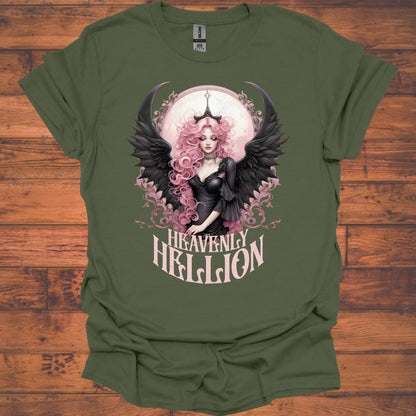 Heavenly Hellion Angel Wings Graphic Design Shirt product
