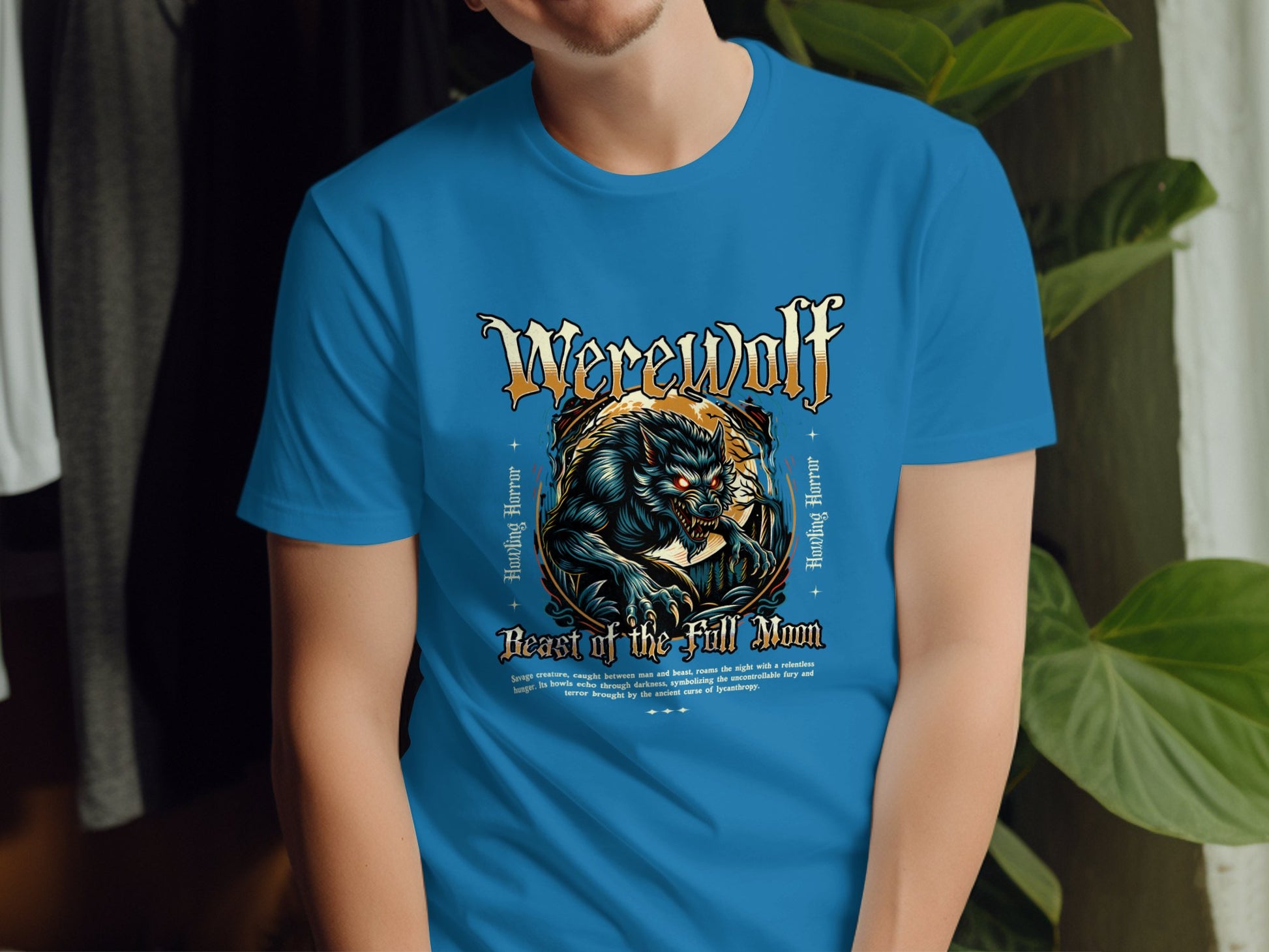 Werewolf Beast of the Full Moon Typography Shirt product